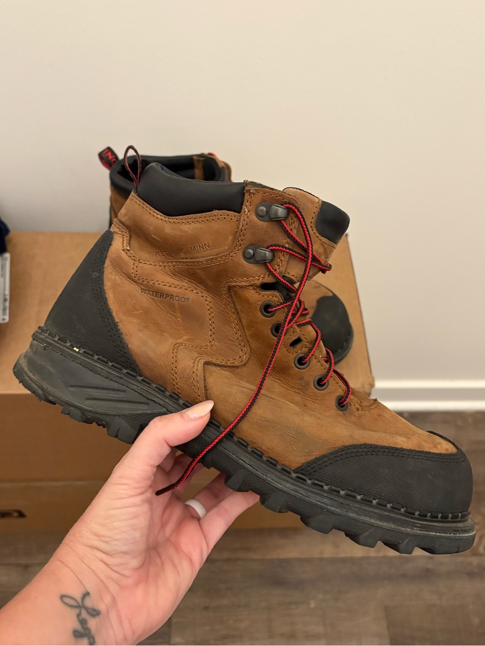 Red Wing Shoes “BURNSIDE” Men's 6-inch Waterproof Safety Toe Boot